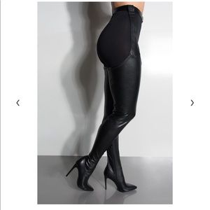 azalea wang im movin on belted thigh high stiletto chap boot